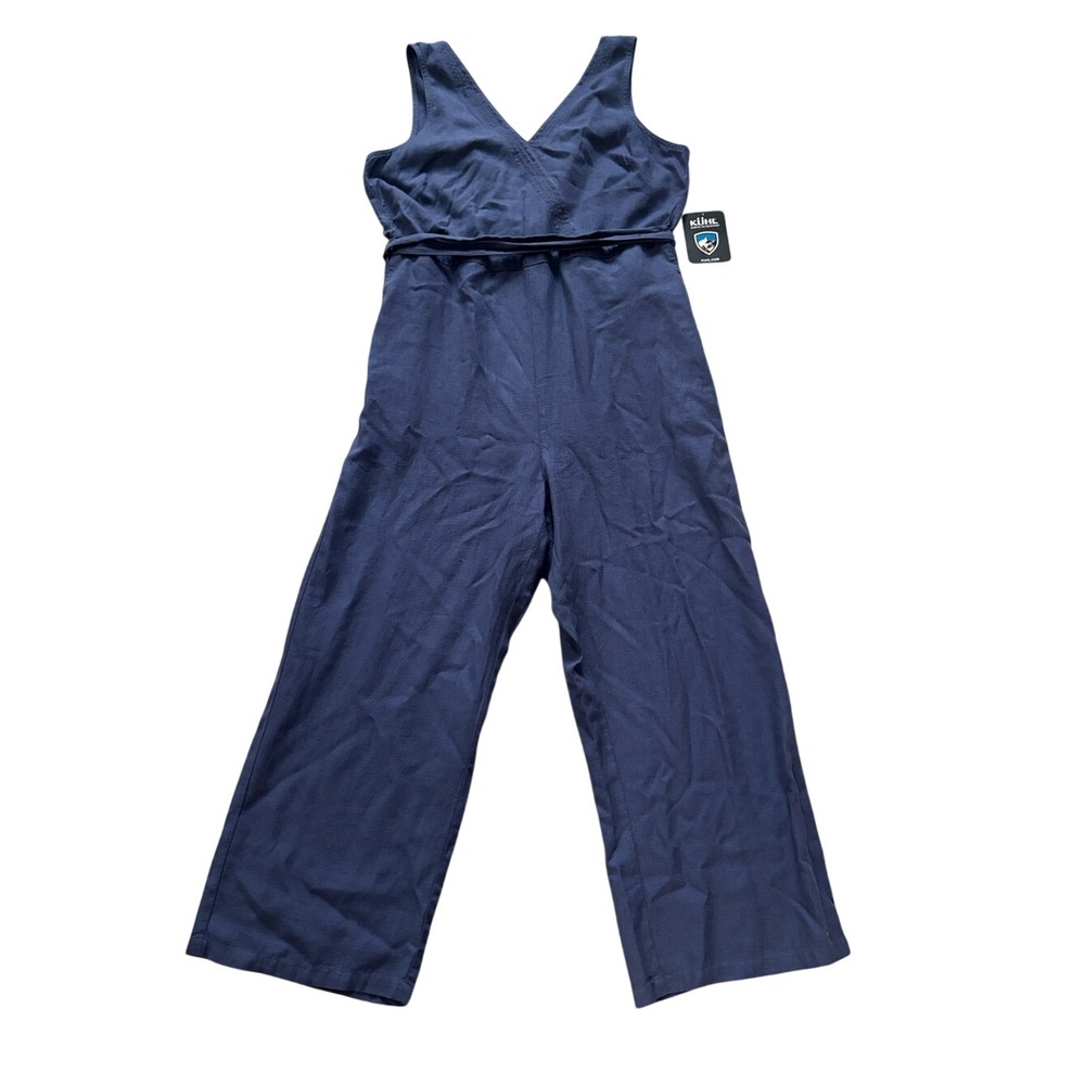 Kuhl Women's SZ Large Fresco Jumpsuit Nocturne (Blue/Purple) Sleeveless Fall NEW